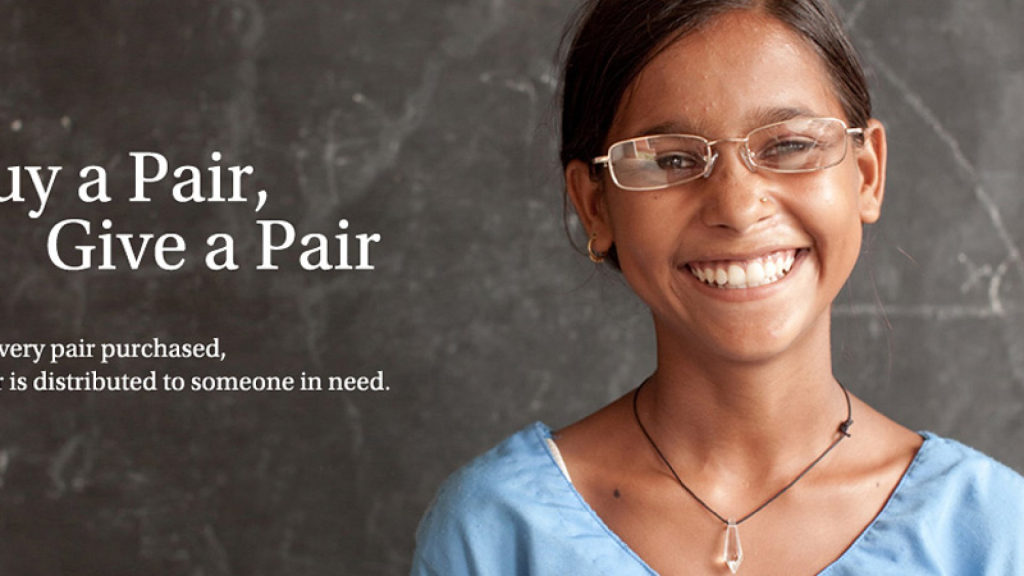 Warby Parker "Buy a Pair, Give a Pair" Ad campaign.